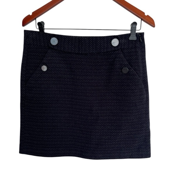 Ann Taylor Classic Black purple and gray Textured Skirt size 4 - Picture 1 of 6